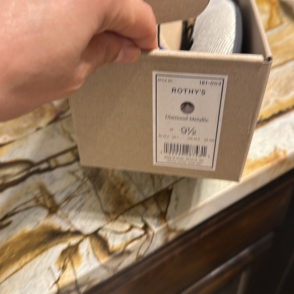 Rothy’s Metallic Diamond Ballet Flat NIB! - Picture 3 of 6